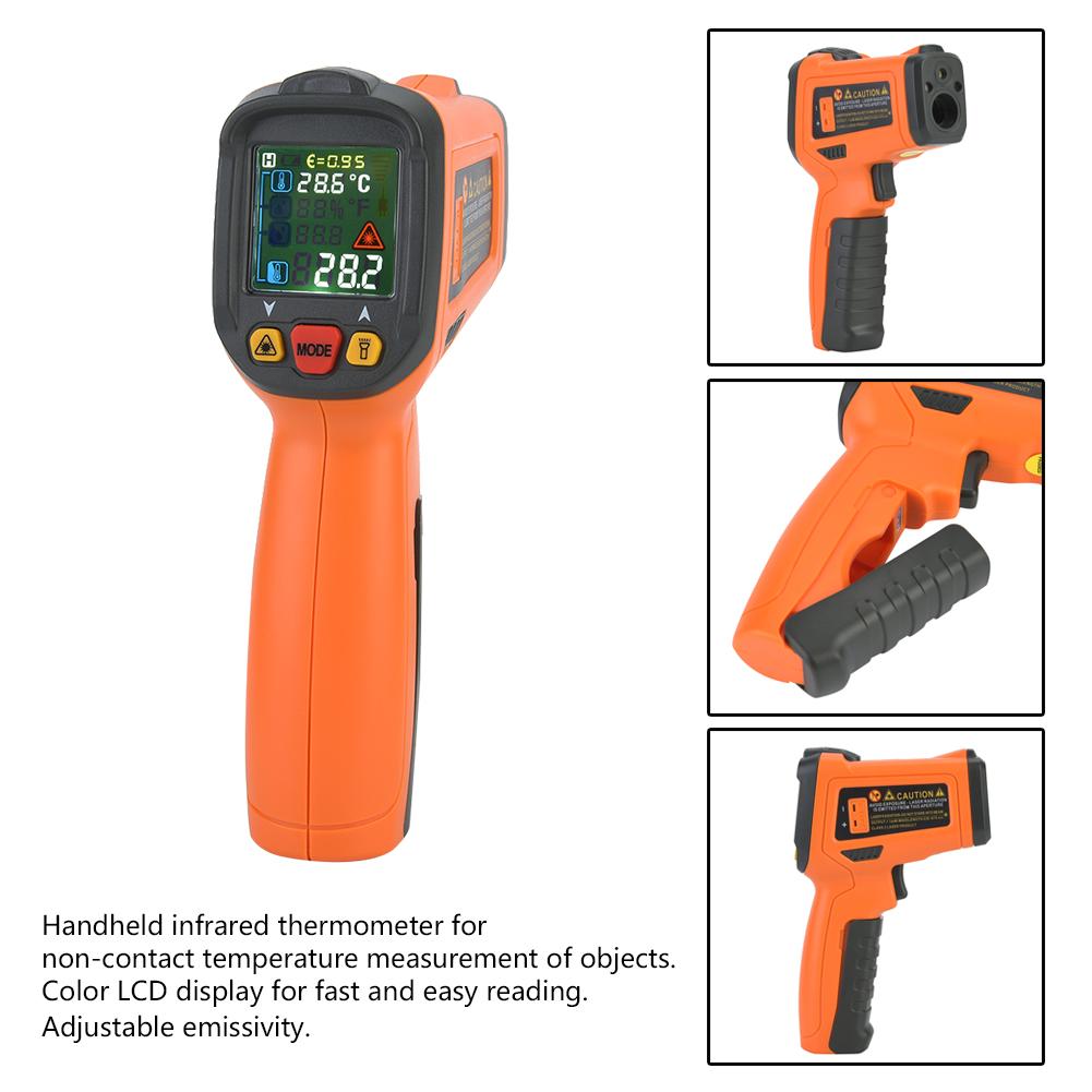 PM6530D High Precision NO Contact Digital Infrared Thermometer  50C 800 Celsius    58 1472  Fahrenheit