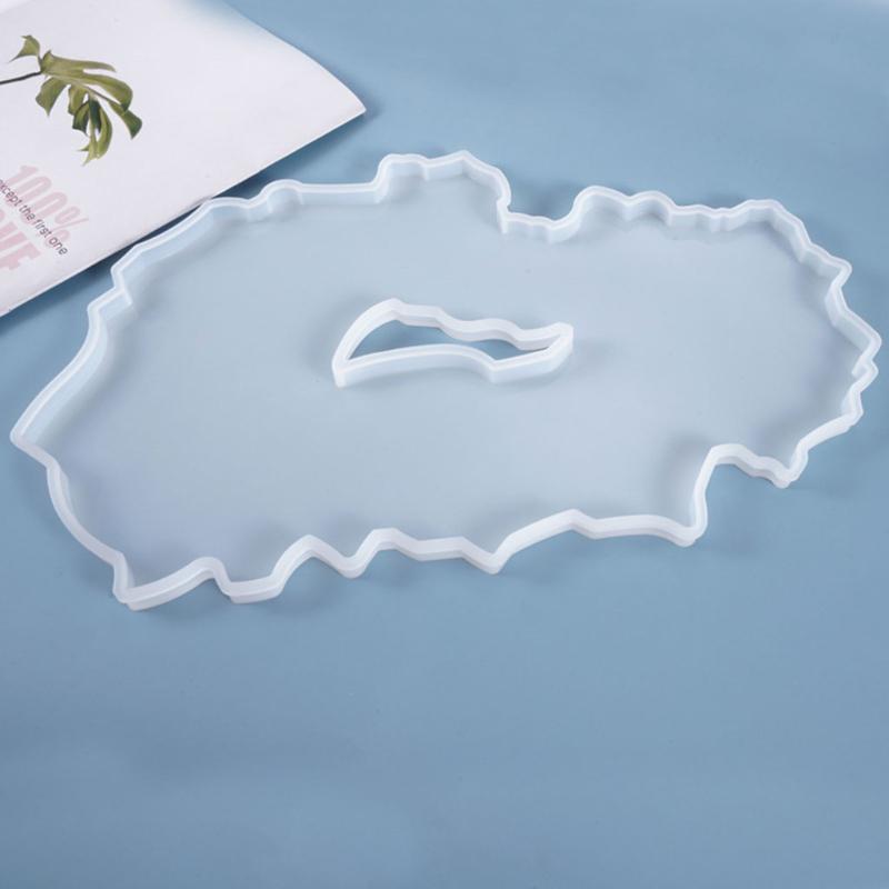 Tavă de Servire Crystal Epoxy Mucegai DIY Suport Pahare Mucegai Crystal Tavă Rotundă Neregulară Mucegai Silicon Tavă Fructe Mucegai Turnare