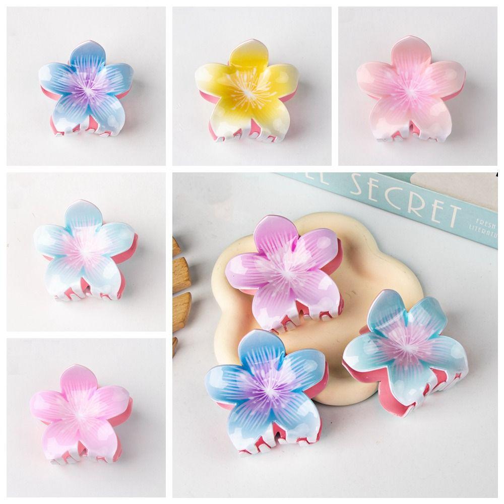 

All-match Hair Clip Grab Clip Shark Clip Personalized Flower Hair Claw Girl