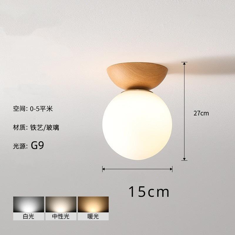 

Светильники для гостиной, японская входная дверь, бревенчатый коридор, коридор, скандинавский балкон, круглый шар, дверной светильник, светодиодный потолочный светильник warm light