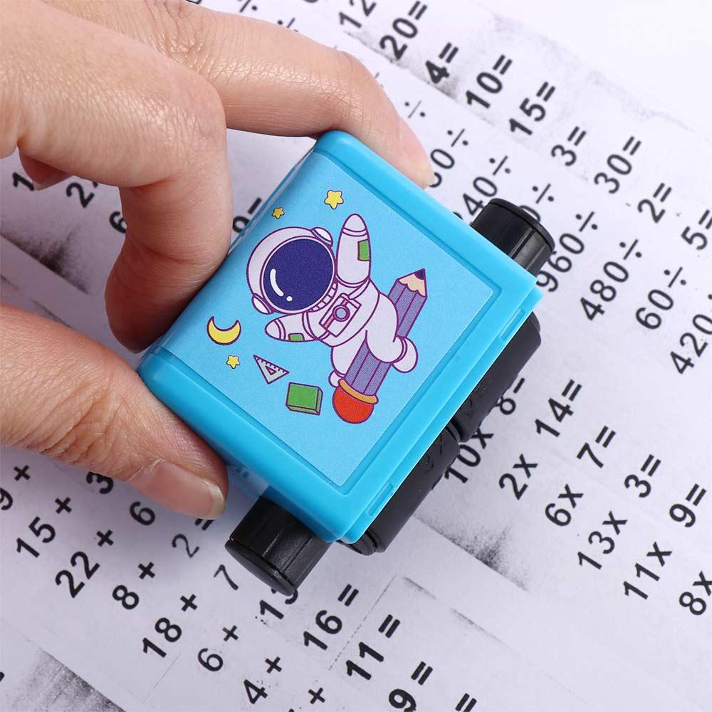 Division Teacher Supplies Math Calculate Math Practice Roller Number Rolling Stamp Arithmetic Stamp