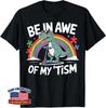 Trex Dinosaur Autism Awareness Be In Awe of My Tism Kids Unisex T-Shirt