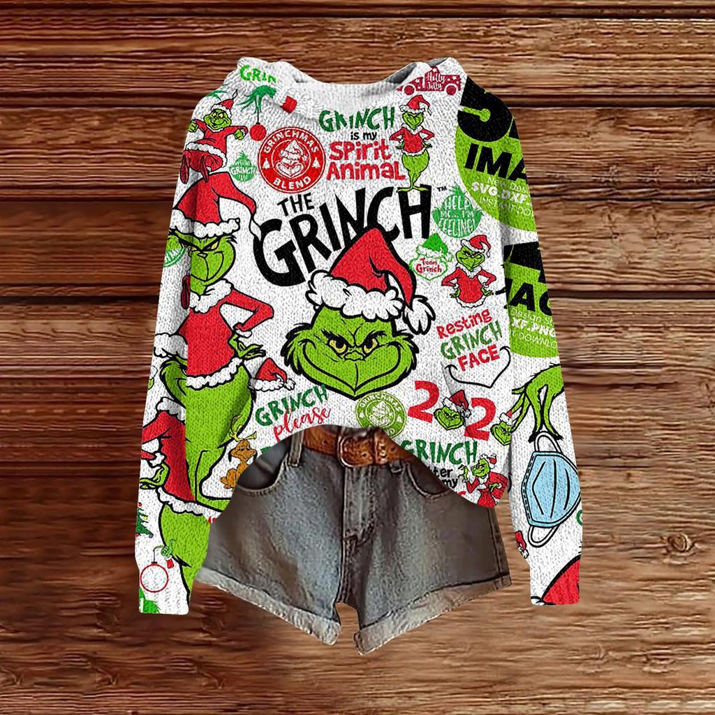 Sweatshirts For Women Knit Sweater Cute Shirt Fall Pullover Hooded Sweatshirt