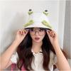 Unisex Frog Shape Bucket Hat Wide Brim Outdoor Summer Spring Foldable Fisherman Hat Sunproof Gifts for Girlfriend