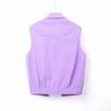Women's Colorful Denim Vest - Trendy Spring/Autumn Jacket with Large Pockets and Slimming Fit