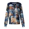Women's Casual Long Sleeve Single Breasted  Printed Dry-nurse Top