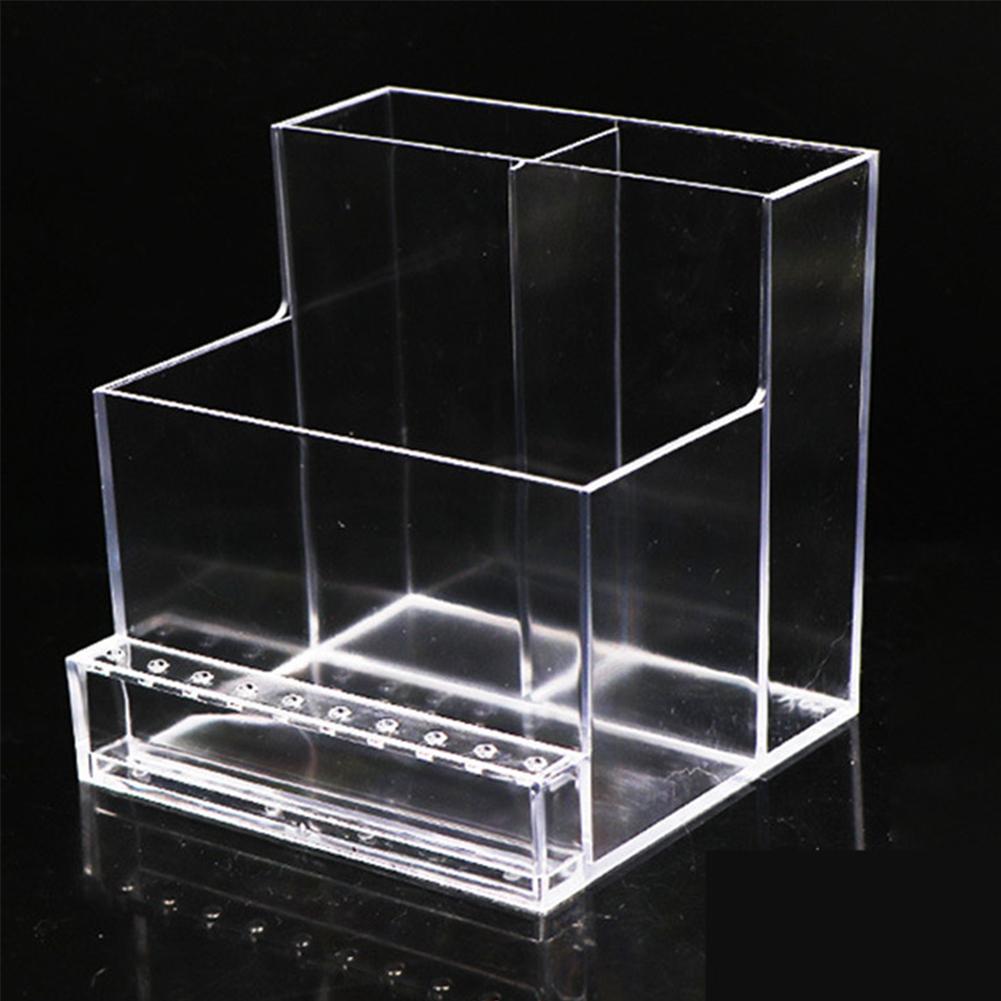 Plastic Nail Bits Grinder Storage Rack Transparent 3 Row 10 Holes Empty Machine Organizer Drill Machine Organizer Stand Display