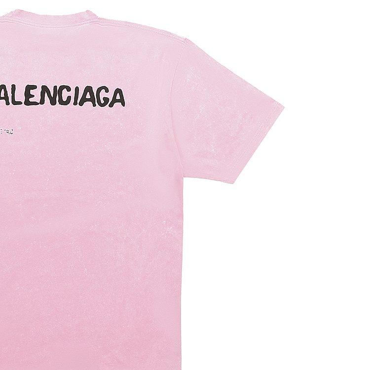 Balenciaga SS23 T Shirt Women's Pink Regular Fit 641655TOVO53204