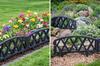 Anthracite Modular Garden Fence 4 Elements Plastic 58.5x32 Cm
