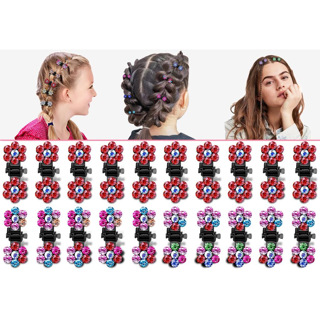 20Pcs Little Baby Girls HairBangs Mini Hair Claw Clip Hair Pin Rhinestone Hair Accessories Clips for Girls,Teens, Kids, Toddlers