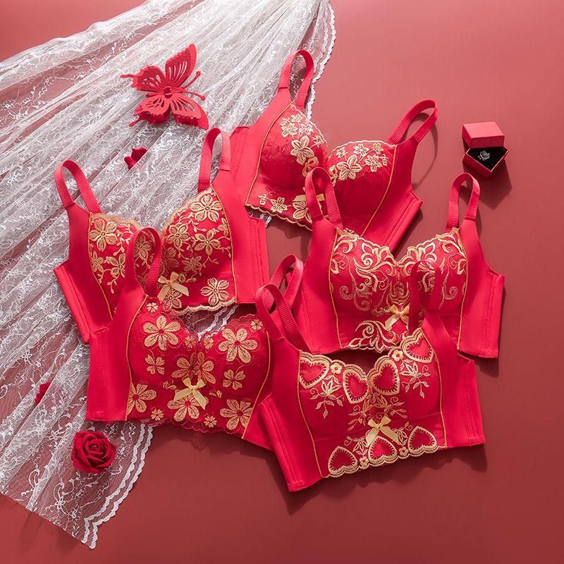 Damen Sammel-BH ohne Stahlring Sexy Top Unterstützung Anti-Erschlaffungs-BH