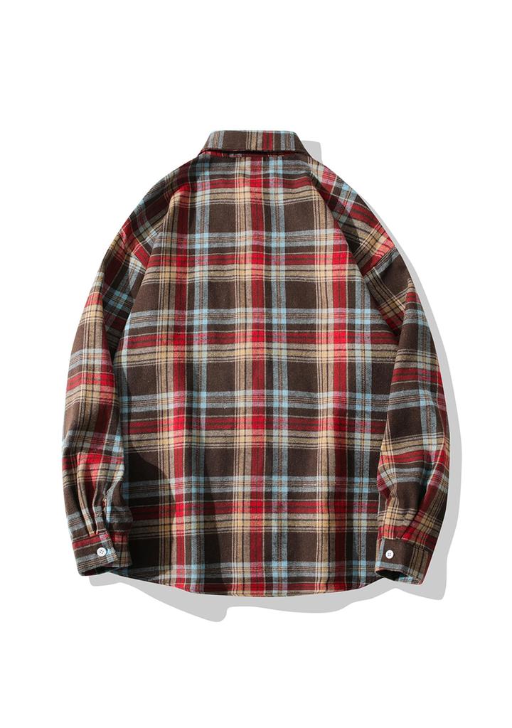 EIDEFE Long Sleeve Dress Plus Stylish Check Perfect for Outdoor and Size L Men's Button-Down Shirt, Size, Moisture-Wicking, Quick-Drying, Sweat-Stain