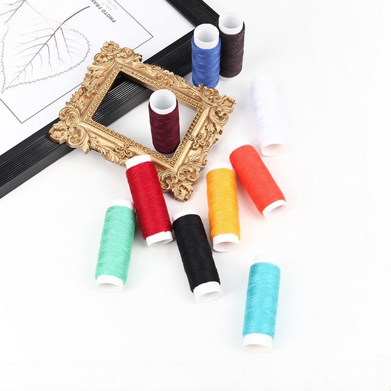 10Roll Polyester Yarn Sewing Thread Roll Machine 50 Yarn/Spool Hand Embroidery Each Spool for Home Handwork DIY Patch Sewing Kit