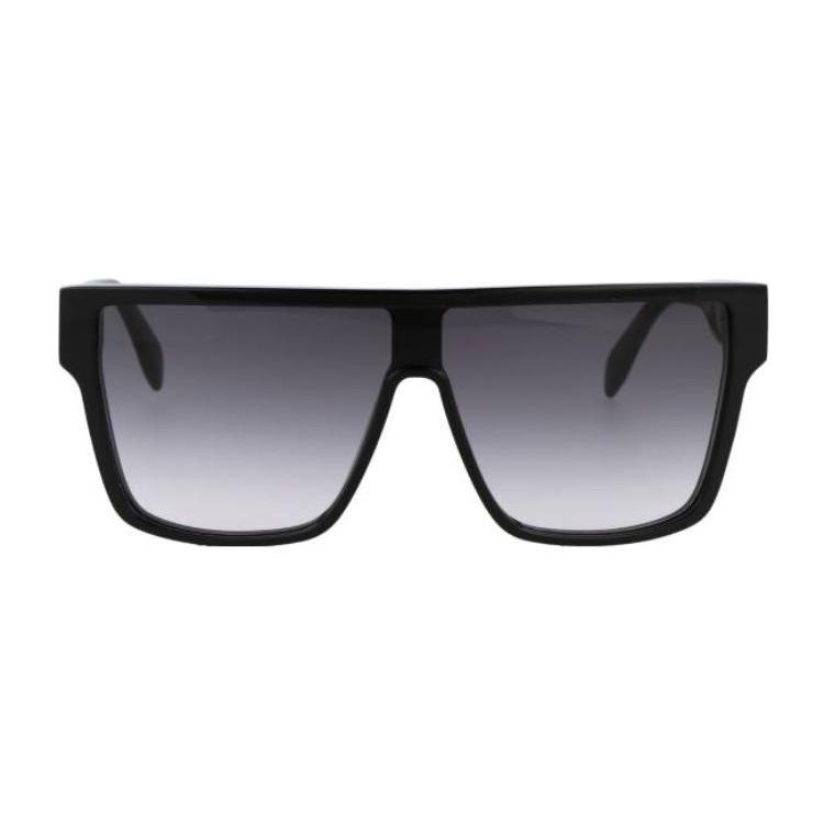 Alexander Mcqueen Irregular Frame Sunglasses Men Sunglasses Black AM0354S001