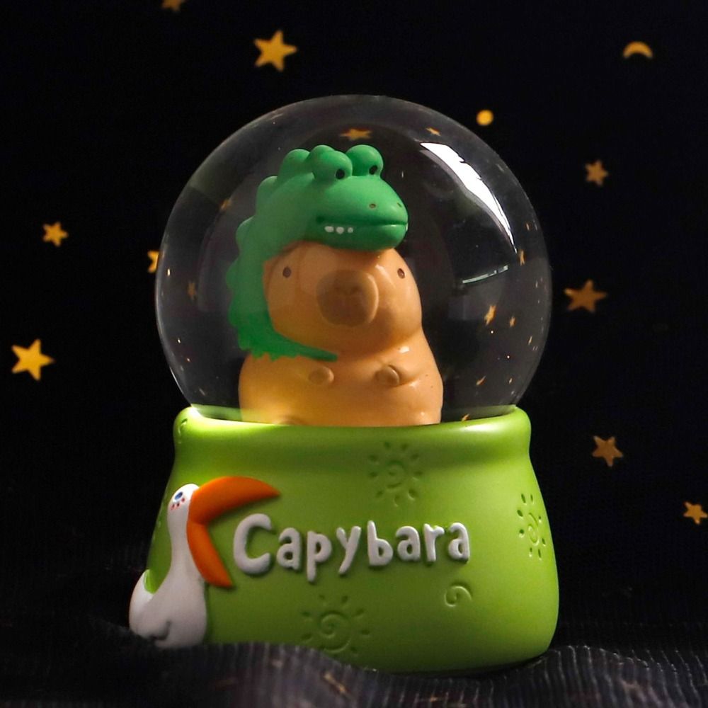 

Капибара Мультяшный Хрустальный Шар Электрический Свет Поделки Милые Ручной Работы Украшения Вечеринка Alligator
