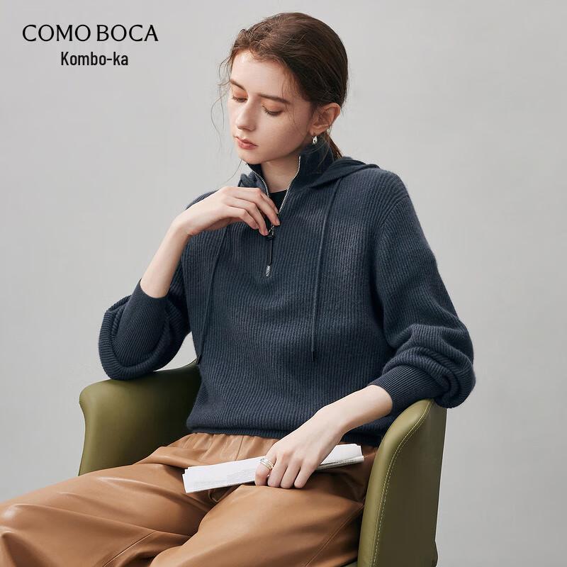 Komonboka Women's 2025 Autumn/Winter Hooded Cashmere Sweater