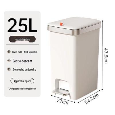 Chuyi Qi Large Foot Pedal Kitchen Trash Can with Wheels
