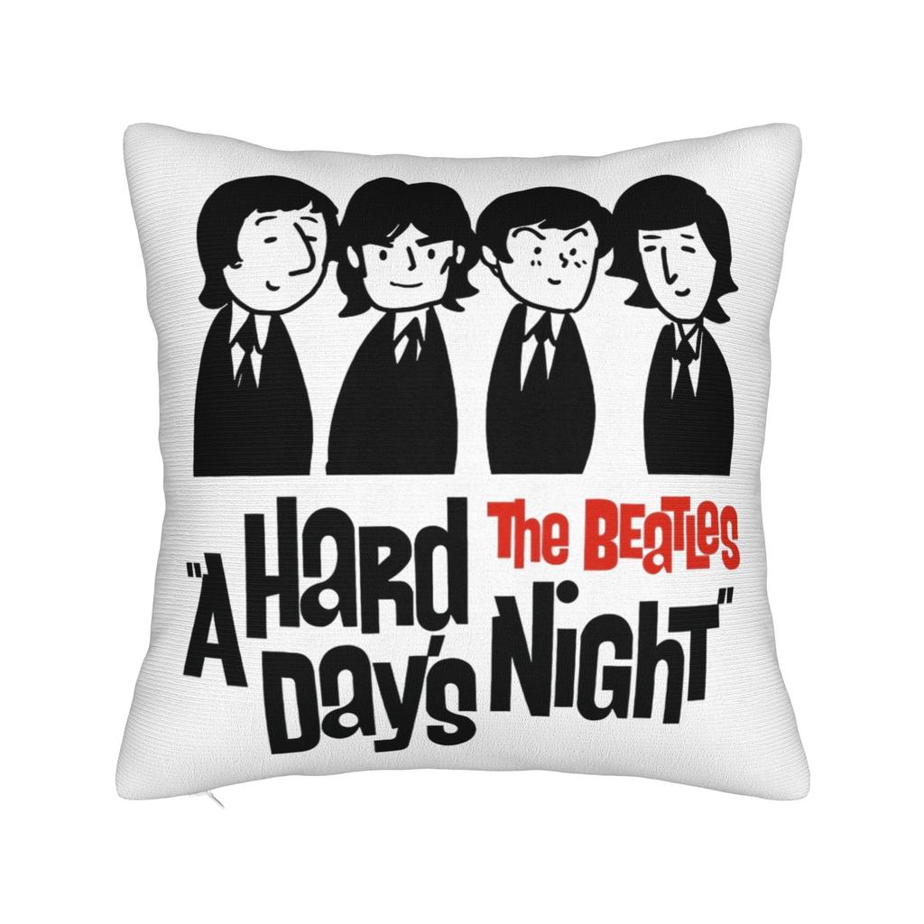 Beatled rock band Pillowcases Merch Printed Cushion Cover Classic Rock Band Pillow Covers Sofa Decoration Zipper Multiple Sizes