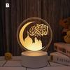 Ramadan LED Light Moon Star Eid Mubarak Muslim Lamp Ornament Home Party Decor