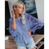 Nuova Moda Pizzo Estate Camicetta Donna Manica Corta Larga Camicia Manica a Pipistrello Top Larghi da Donna Scollo a O Tinta Unita Elegante Slim Fit Abbigliamento da Ufficio