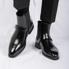 Men's British Style Plus Size Chelsea Boots - High-Top, Slip-On, Pointed Toe, Fashion Leather Motorcycle Martin Boots
