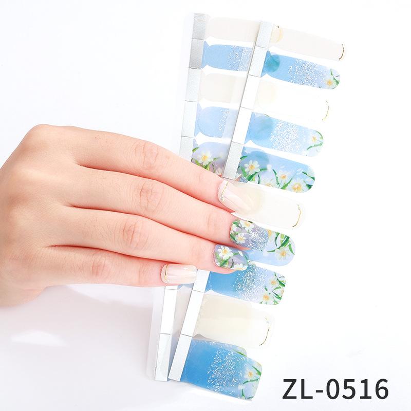 New French Manicure Stickers Waterproof Hot Stamping Ins Valentine's Day Nail Stickers