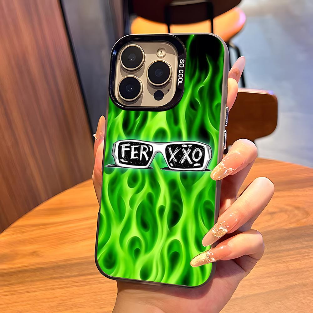 Singer F-Feid Ferxxo SIXDO Phone Case For IPhone17 Air 16 15 14 Plus 13 12 11 Pro 7 8 XS Max XR Silver Black Bumper Case