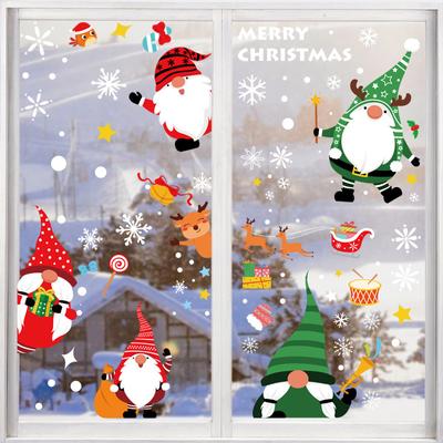Christmas Window Stickers Merry Christmas Decorations For Home Santa Claus Wall Sticker