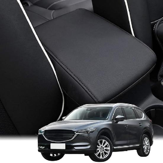INTGET For 2025 Mazda CX5/CX-5 Accessories Center Console Cover For Mazda CX5 2025 2024    2018   Leather Car Armrest Arm Rest Box Lid Dog Seat