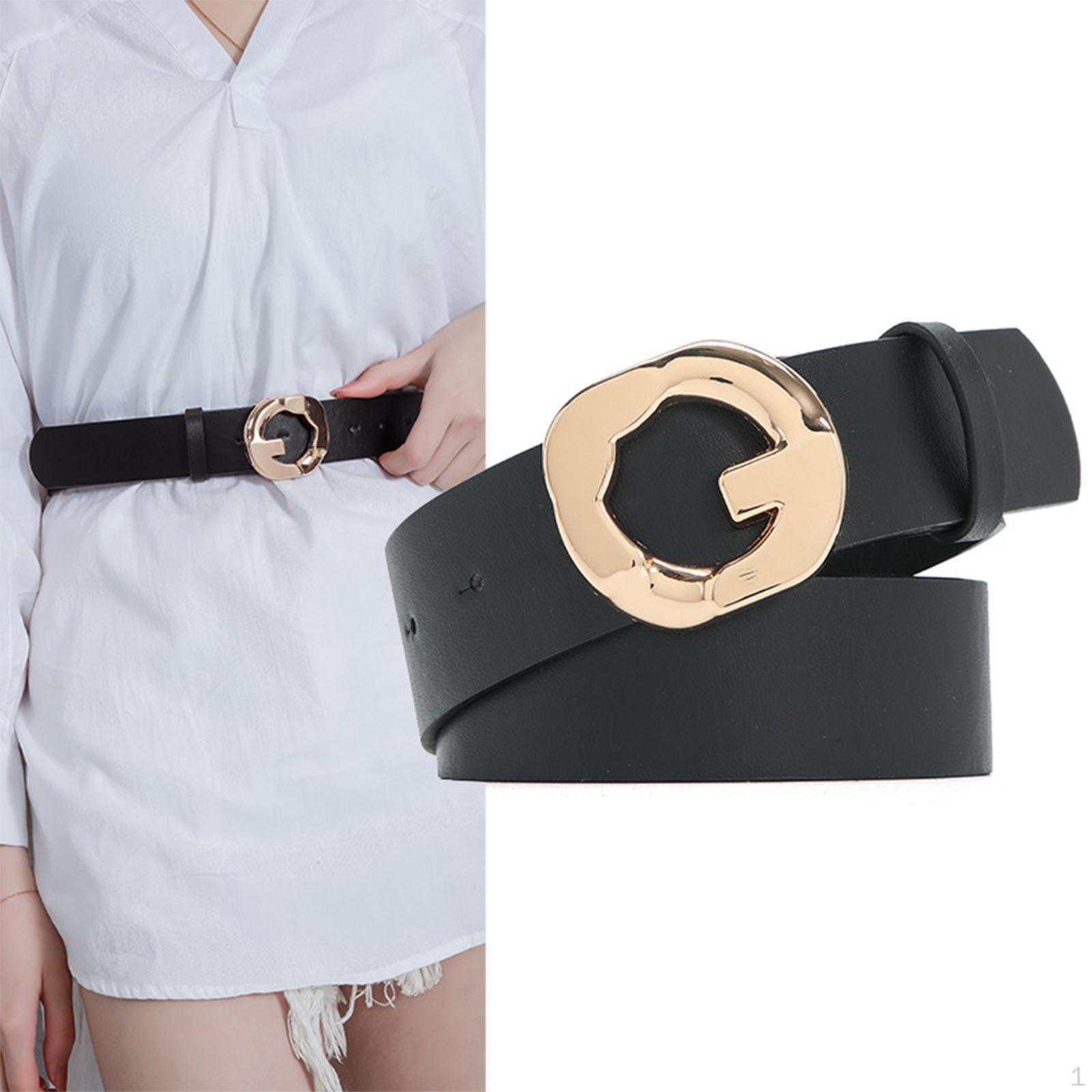 Chic Leather Waist Belt with Stylish Buckle for Women s Fashion