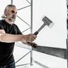 HALDER Shockless Recoilless Supercraft Hammer, Steel Handle, Nylon (White), Diameter 50mm, 3377.050