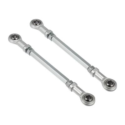 Motoforti M8 Adjustable Steering Tie Rod Ball Joints for 49cc Electric ATV Go Kart Accessories, Silver Tone, 2 Pieces, 140mm
