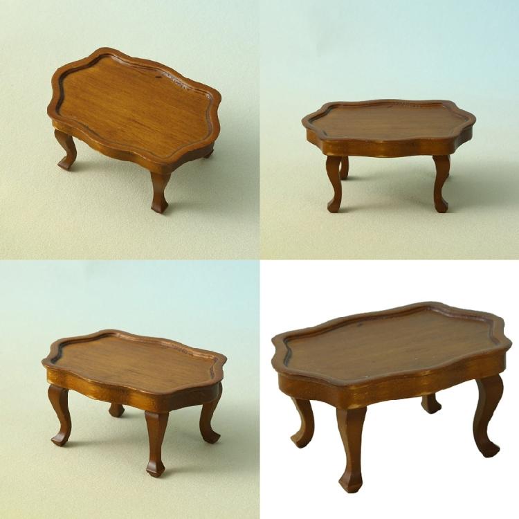 1/12 Dollhouses Furniture Coffee Table with Vintage Designs for Creating Life Like Scene and Elegant Model Display