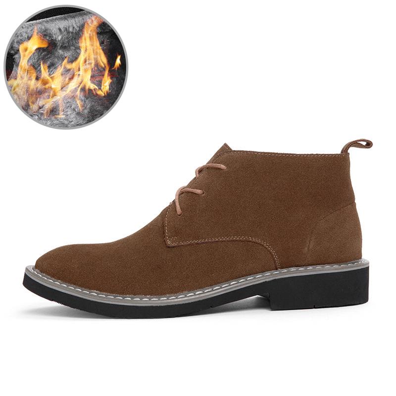 Golden Sapling Western Boots Men Retro Suede Leather Flats Classics Men's Chelsea Boots Fashion Platform Shoes Formal Footwear