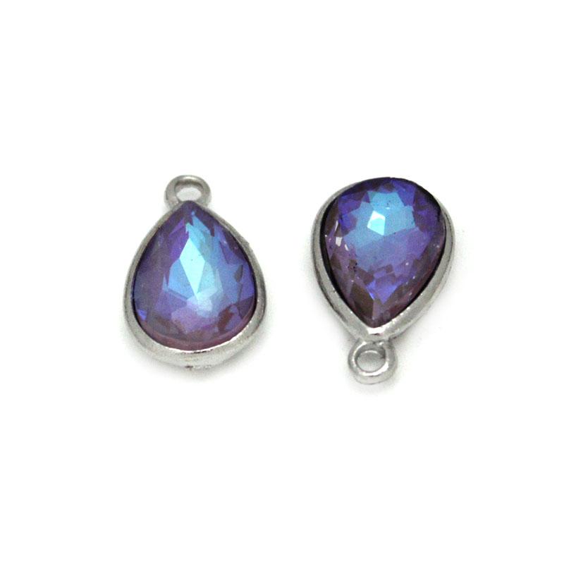10Pcs Crystal Glass Charms Pendants Water Drop Shape Charms for DIY Necklace Earrings Pendant Beads Jewelry Making Accessories