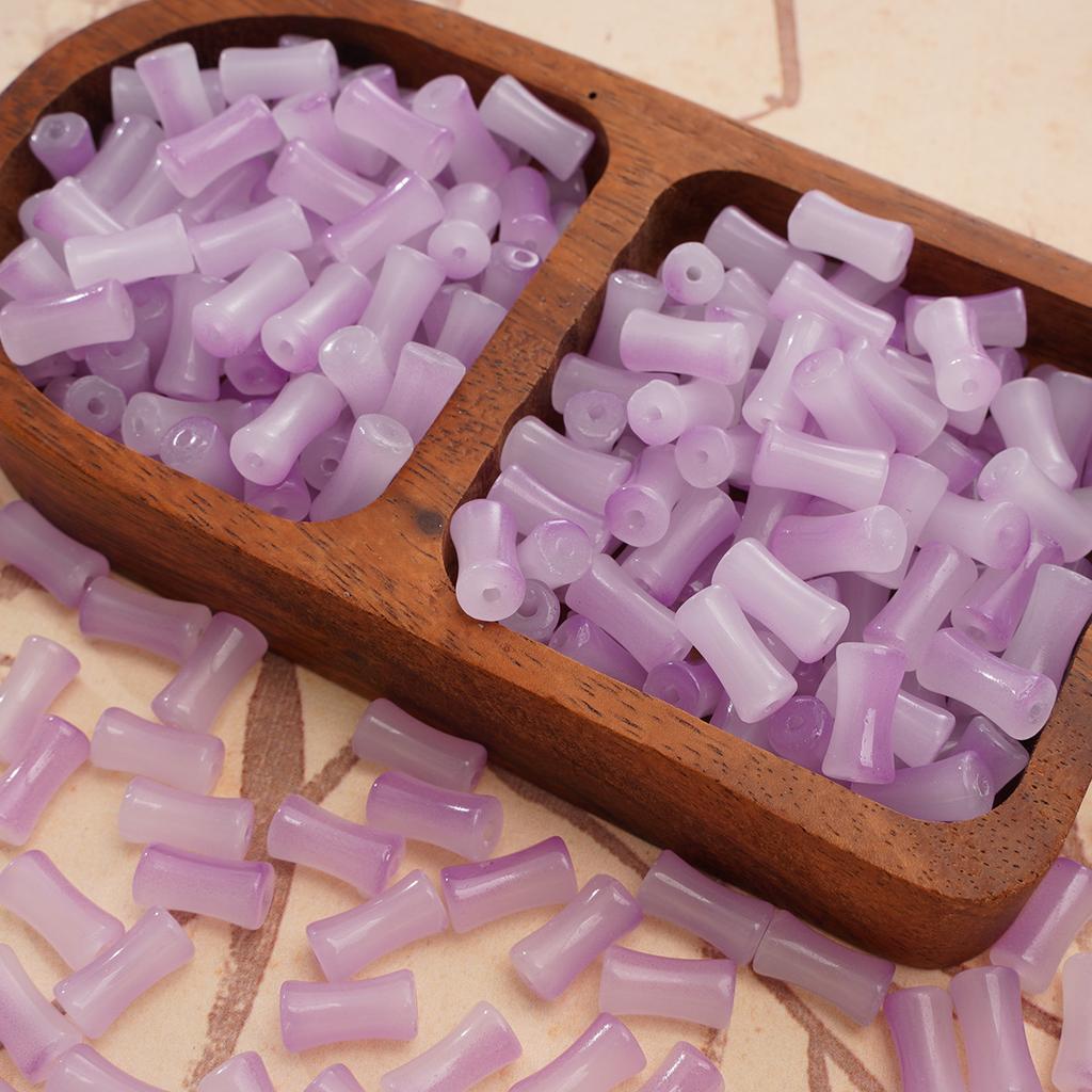 Glass Halo Staining Sprinkles Bamboo Beads Ancient Style Loose Beads Handmade Diy Hand Beaded Beads Accessories Glaze Imitation Jade Beads Materials