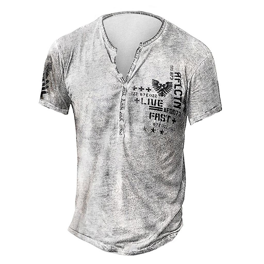 Men's Short Sleeve Graphic And Embroidered Fashion T-Shirt Spring And Summer Short Sleeve Printed