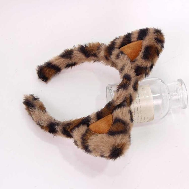 Modisches Leopardenmuster Plüsch-Haarband Sicheres Sitzdesign Haarreif für empfindliche Haut Frauen Kinder Winterkleidung