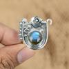 Natural Labradorite 925 Sterling Silver Sister Multi Stone Flower Birthday Ring