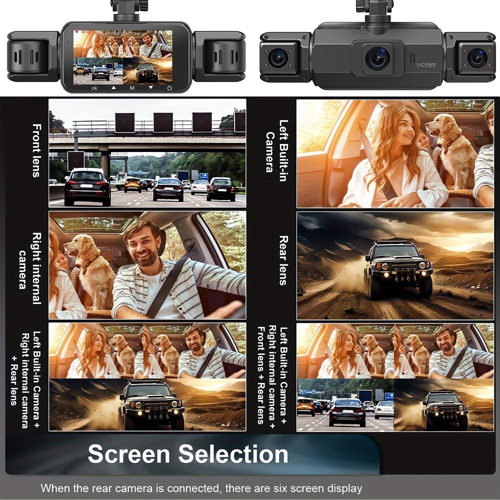 Cámara de salpicadero para coches 4 canales Caja negra WiFi Cámara de conducción FHD 1080P Visión nocturna Grabación en bucle Accesorios para coche