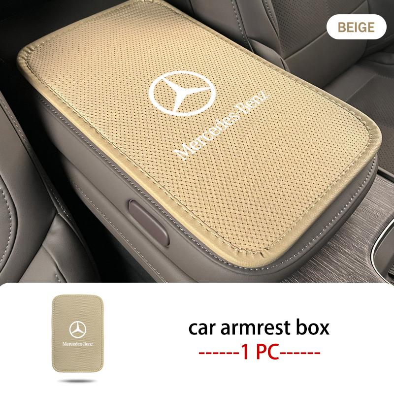Car Armrest Box Pad Center Console Protector Heightening Mat For Mercedes Benz AMG A C E S G Class W201 W210 W108 W204 W205 W203 JS1