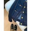 Blue Denim Top Women Autumn Classic Style Short Coat New Korean Fashion  Chic Pockets O-Neck Female Ropa De Mujer Loose Jackets