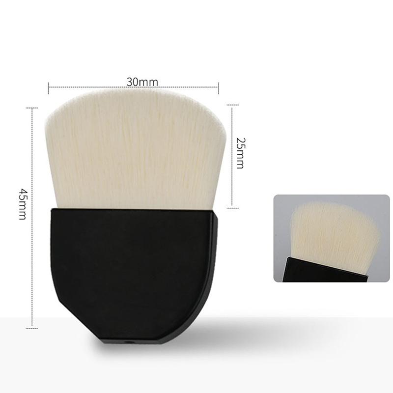 1 Pcs Ultra-Thin One-Line Foundation Brush Crescent-Shaped Mask Brush Short Handle Fluffy Soft Bristle Professional Beauty Tool