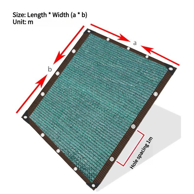 Dark Green Shading Net Thickened and Encrypted Sunscreen Awning Balcony Anti Peeping Nets Garden Fence Blocking Cloth Construction Site Dust Cover