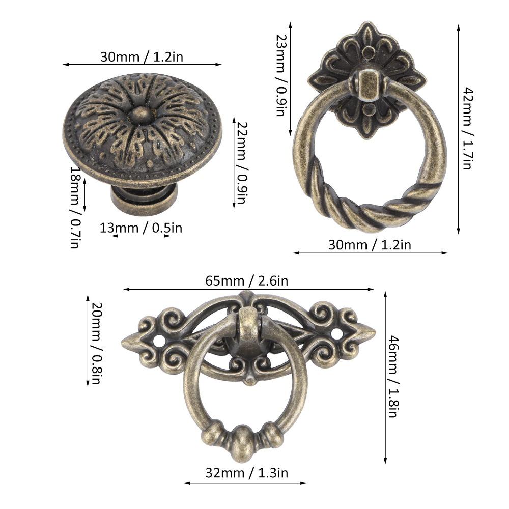 10PCS Vintage Drawer Handles Bronze Cabinet Pulls Door Handle Cabinet Handles  Cupboard