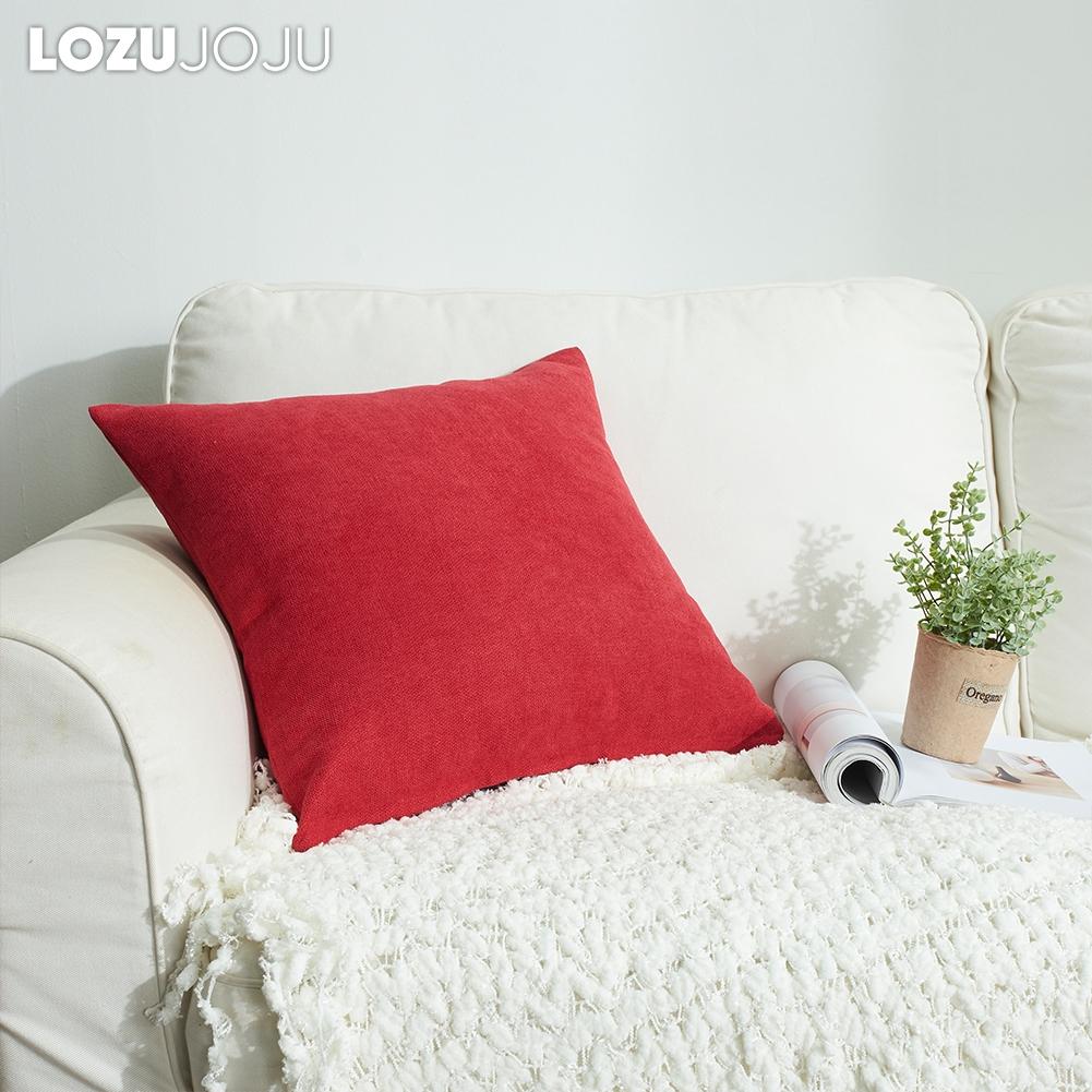 1 STÜCK LOZUJOJU 11 Farben Einfacher Moderner Stil Massiver Sofakissenbezug Bettkissenbezüge für Autosofa Büro 45 x 45 cm