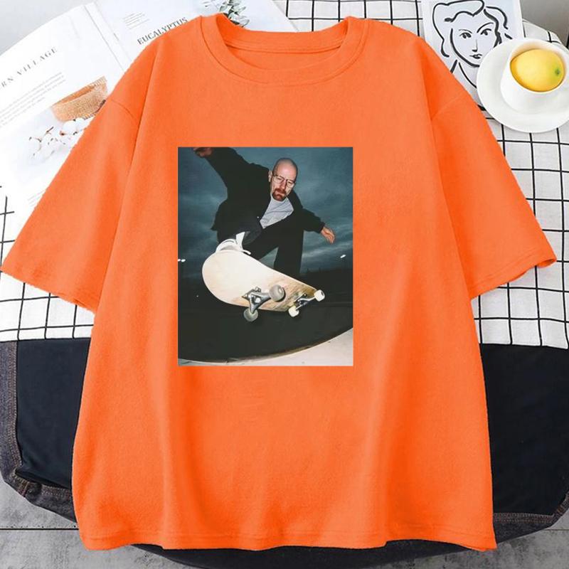 

New Breaking Bad Heisenberg T-shirts Man Walter White 90s Skate T-Shirt Woman Man Unisex Graphic Printed T Shirt Tees 4XL