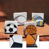 4x Sports Theme Napkin Holders Dispensers Wooden Storage Tissue Racks Paper Towel for