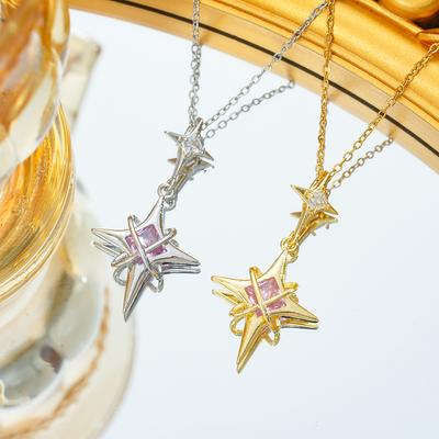 Design Cross Star Necklace for Women Niche Versatile Accessories