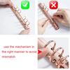 Fromthenon A7 Metal Spiral Rings Binder Clip For Diary Notebook Planner Binder File Folder With 2 Pairs Screw Premium